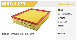 HAVA FİLTRESİ DODGE NİTRO 3.7 V6 - 4.0  4WD