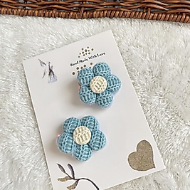 Örgü Kumaş 2li Klips Toka