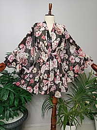 Pareo Kimono Şifon Kumaştan Özel Tasarım.