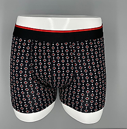 BOXER DESENLİ 3020 SİYAH BAKLAVA DESEN