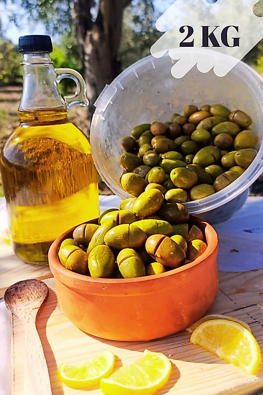 TEKİR KÖY KIRMA YEŞİL ZEYTİN 2 KG
