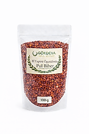 Kendi el yapımız değirmende öğütülmüş hafif acı pul biber 100g