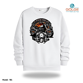 Motorcu Model Bisiklet Yaka Erkek kadın Slimfit Sweatshirt