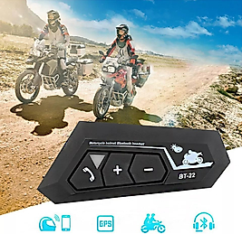 BT22 İntercom Motosiklet Kask Kulaklık Bluetooth 5.0