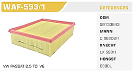 HAVA FİLTRESİ VW PASSAT 2.5 TDI V6