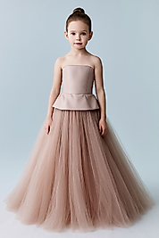 Kız Çocuk Straplez Prenses Elbise