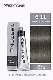 VERTONE SAÇ BOYASI 60 ML. (6-11 YOĞUN KÜLLÜ KOYU KUMRAL)