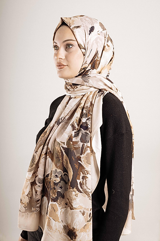 FLOOR İPEK ŞAL İTALYAN DİKİŞİ DESEN-2