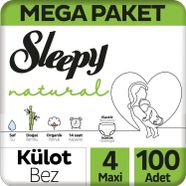 Sleepy Natural 4 Numara Mega Maxi Külot Bez 100 Adet