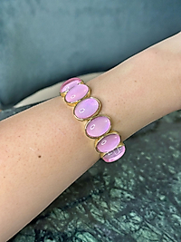 Elips Model Pembe Bileklik