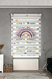 Minibabyrooms Gökkuşağı Temalı Çocuk Odası Zebra Perde