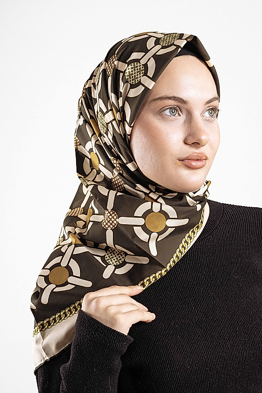 Desenli Alfa Silk Eşarp