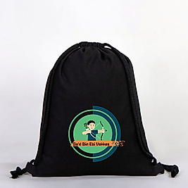 "Sa'd Bin Ebi Vakkas" Baskılı Ham Bez Sırt Çantası %100 Pamuk Krem