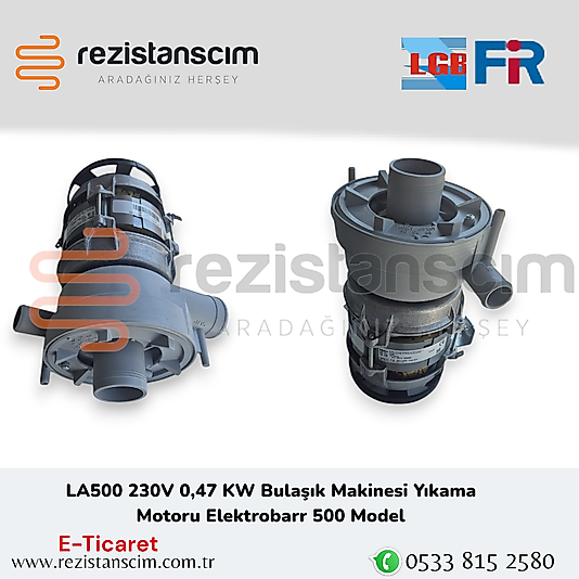 Elektrobarr 500 LA500 230v 0,47 KW Bulaşık Makinesi Yıkama Motoru