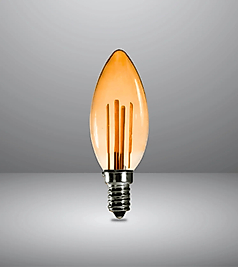 Rustik Buji Flament Mum Ampül Amber Led ışık