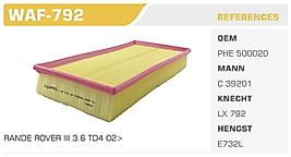 HAVA FİLTRESİ  AUDI Q7 06- PORSCHE CAYENNE/CAYENNE S 02-  VW TOUAREG 02