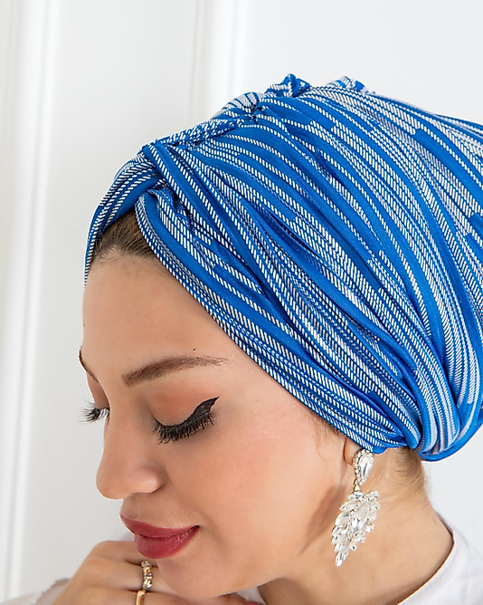 Soft Mavi Önü Dügümlü Bone