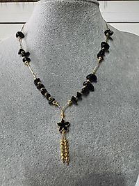 Y Kolye Oniks Taşlı