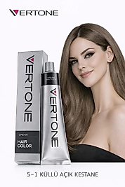 VERTONE SAÇ BOYASI 60 ML. (5-1 KÜLLÜ AÇIK KESTANE)