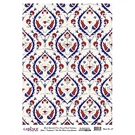 DESENLİ GÜMÜŞ VARAK PİRİNÇ DEKOPAJ 30*42 CM MODEL 037