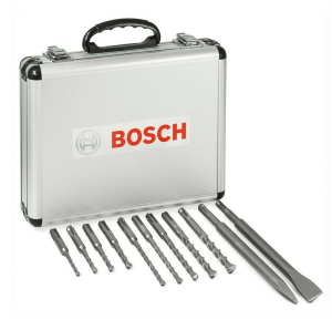 Bosch - 11 Parça Çantalı SDS-Plus Kırıcı Delici Ucu ve Keski Seti