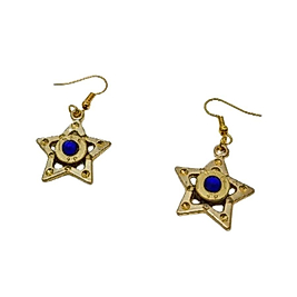 Blue stars kısa küpe