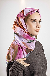 Desenli Soft Eşarp Koleksiyonu Pastel Desen-1