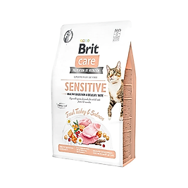 Brit Care Sensitive Hipoalerjenik Tahılsız, Somonlu & Hindi Etli Yetişkin Kedi Maması (7 kg)