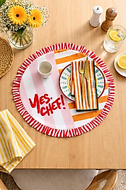 Sloganlı Yuvarlak Amerikan Servis