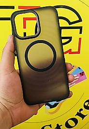İphone 14 Pro Max Magsafe Mat Siyah Telefon Kılıfı