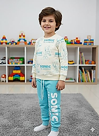 ERKEK ÇOCUK SONİC BASKILI% 100 PAMUK TAKIM