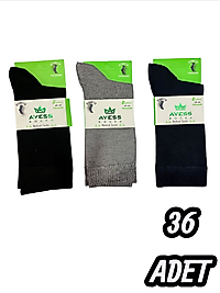 Erkek Ayess Bambu Diyabetik Çorap 36 Adet