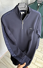 ZEROWEAR - CalvinKlein Osho & Pike Kumaş Karışımı Yarım Fermuarlı Sweat