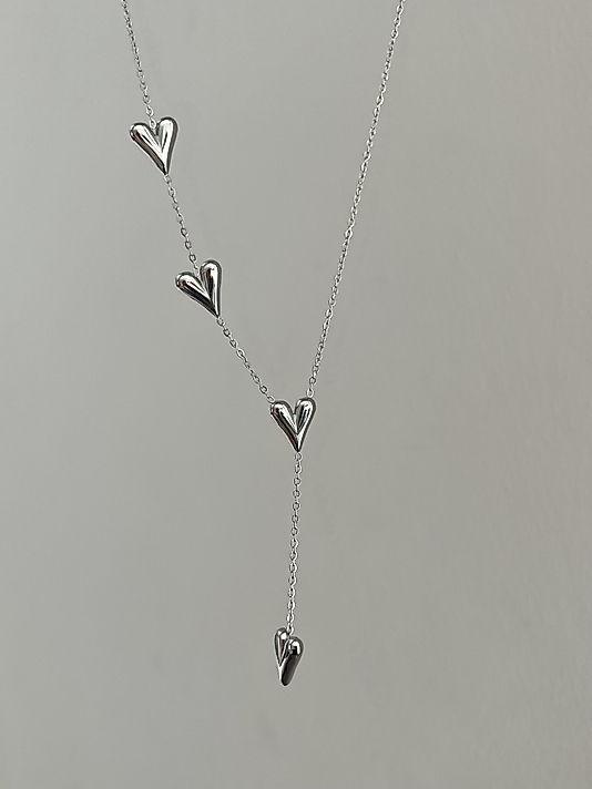 Çelik Silver Sallantılı Y kolye