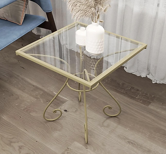 FERFORJE MAT GOLD YAN SEHPA ŞEFFAF CAM