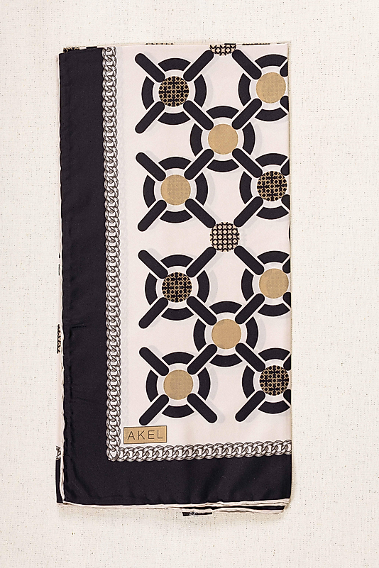 Desenli Alfa Silk Eşarp