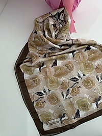 BAŞÖRTÜ DÜKKANI ROSE  DESEN ŞAL YAĞ YEŞİLİ