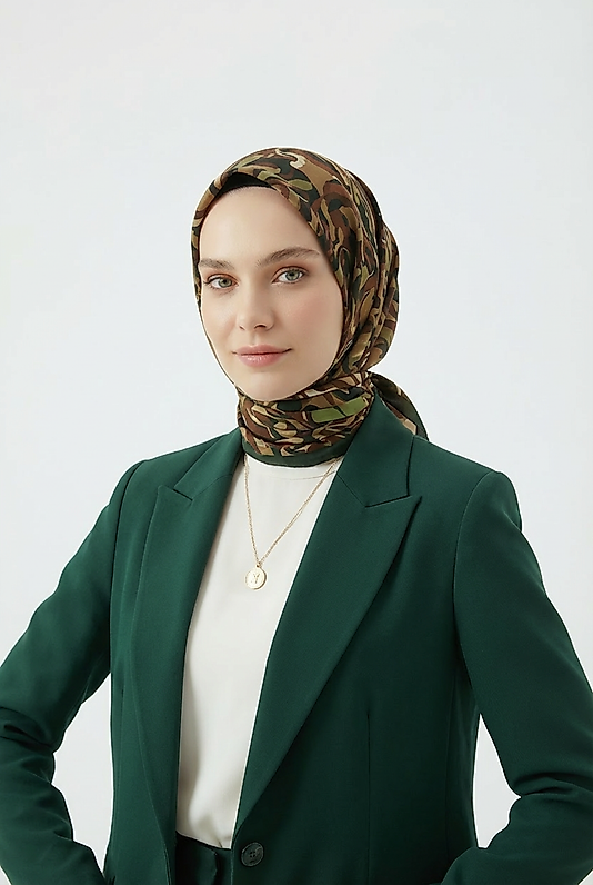 Spring Eşarp Kamuflaj Desen