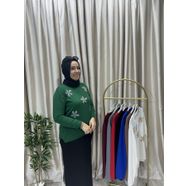 Çiçek taşlı kaşmir kazak