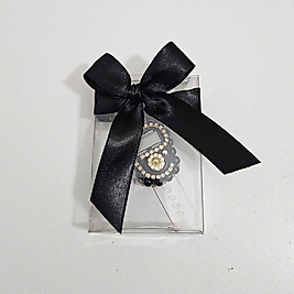 Siyah Kurdeleli Kutulu Taşlı Zikirmatik