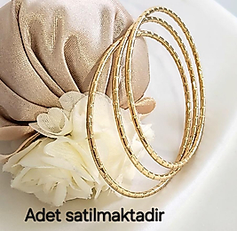 22 cm  Boru Desenli Çelik Bilezik