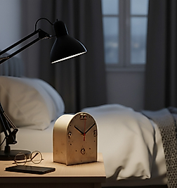 Krem Renkli Büyük Masa Saati MS017