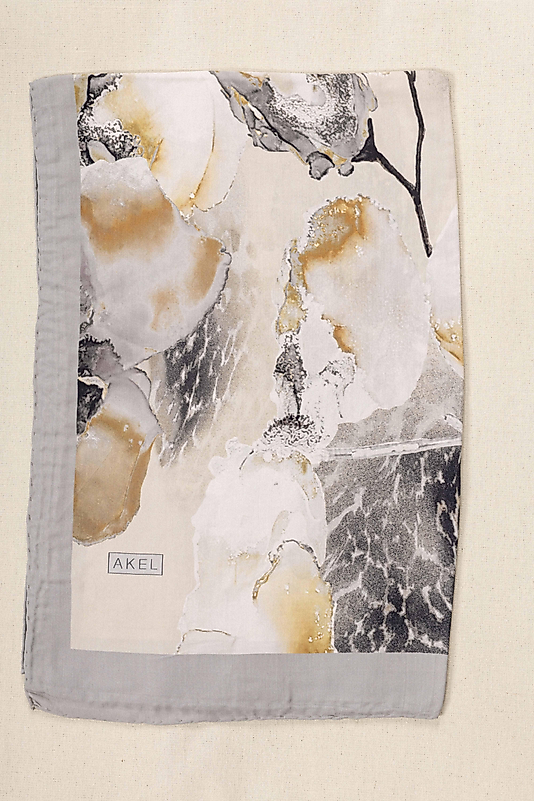 FLOOR İPEK ŞAL EL DİKİŞİ DESEN-1