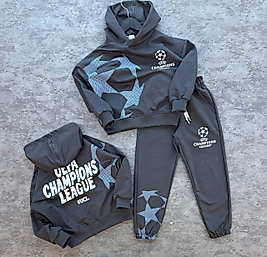 UEFA CHAMPIONS KAPÜŞONLU EKEK ÇOCUK 2'li TAKIM