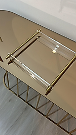 Pirinç Pleksi tepsi tek kişilik