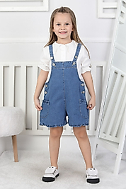 YSM KİDS %100 PAMUK  KOT ŞORT SALOPET