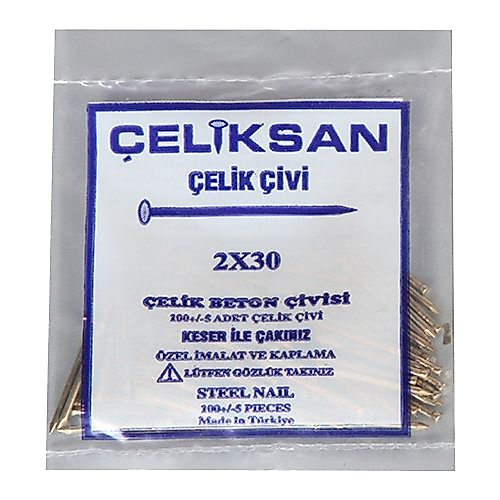 ÇELİK ÇİVİ BETON ÇİVİSİ 4 MM X 40 MM (100 ADET) UZUNLUK: 4 CM