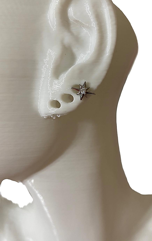 MİNİMAL KUTUP YILDIZI KIKIRDAK TRAGUS HELİX PEARSING KÜPE