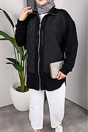 DÜZ JAKARLI OYSHO SiYAH  KAP