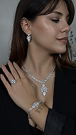 925 AYAR GÜMÜŞ  LOTUS SET